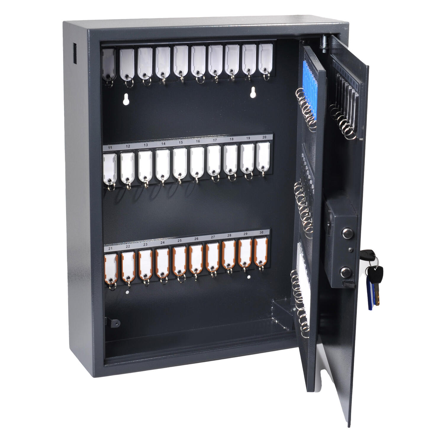 Magnetischer Schl�sselkasten f�r  100 Schl�ssel mit elektronischem Zahlenschloss 480 x 150 x 600 mm