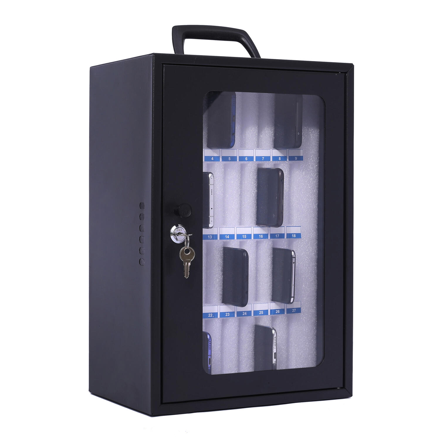 Smartphone-Schrank f�r 36 Smartphones | Abschlie�barer Aufbewahrungsschrank, dunkelgrau