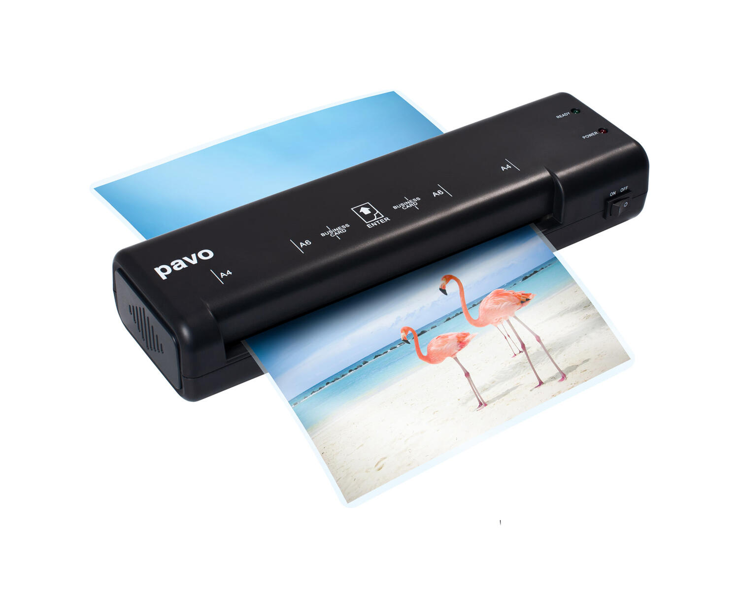 PAVO Laminiergert A4 Florida in Schwarz fr 80-100 mic inklusive 30 Laminierfolien