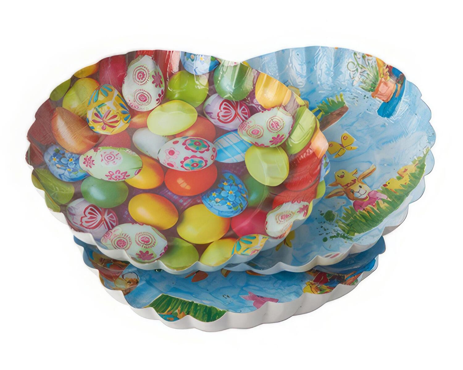 Osterschalen Pappteller rund � 23 � 2,5 cm Ostern sortiert, 3 Stk.