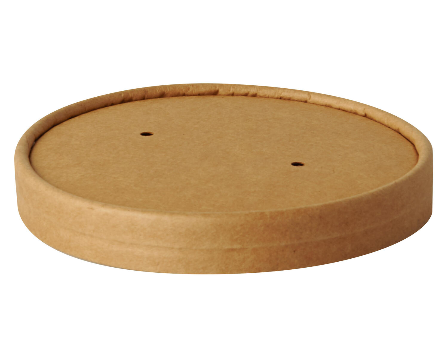 Deckel f�r Bio-Suppenbecher Pappe rund �11,5cm braun biologisch abbaubar 25 Stk.