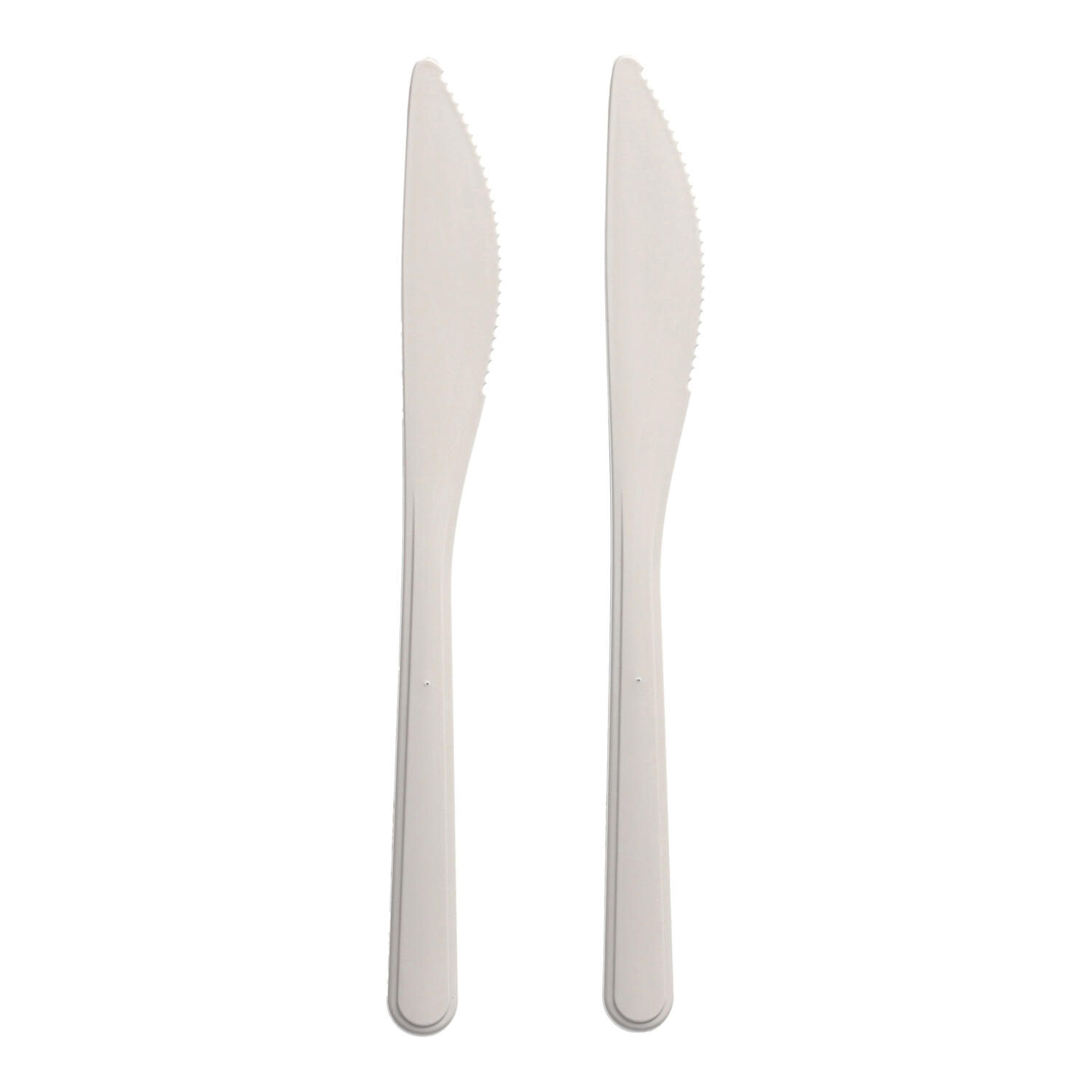 BIO-Messer Mehrweg 185mm aus BIO-PP extra stabil weiss, 50 Stk.