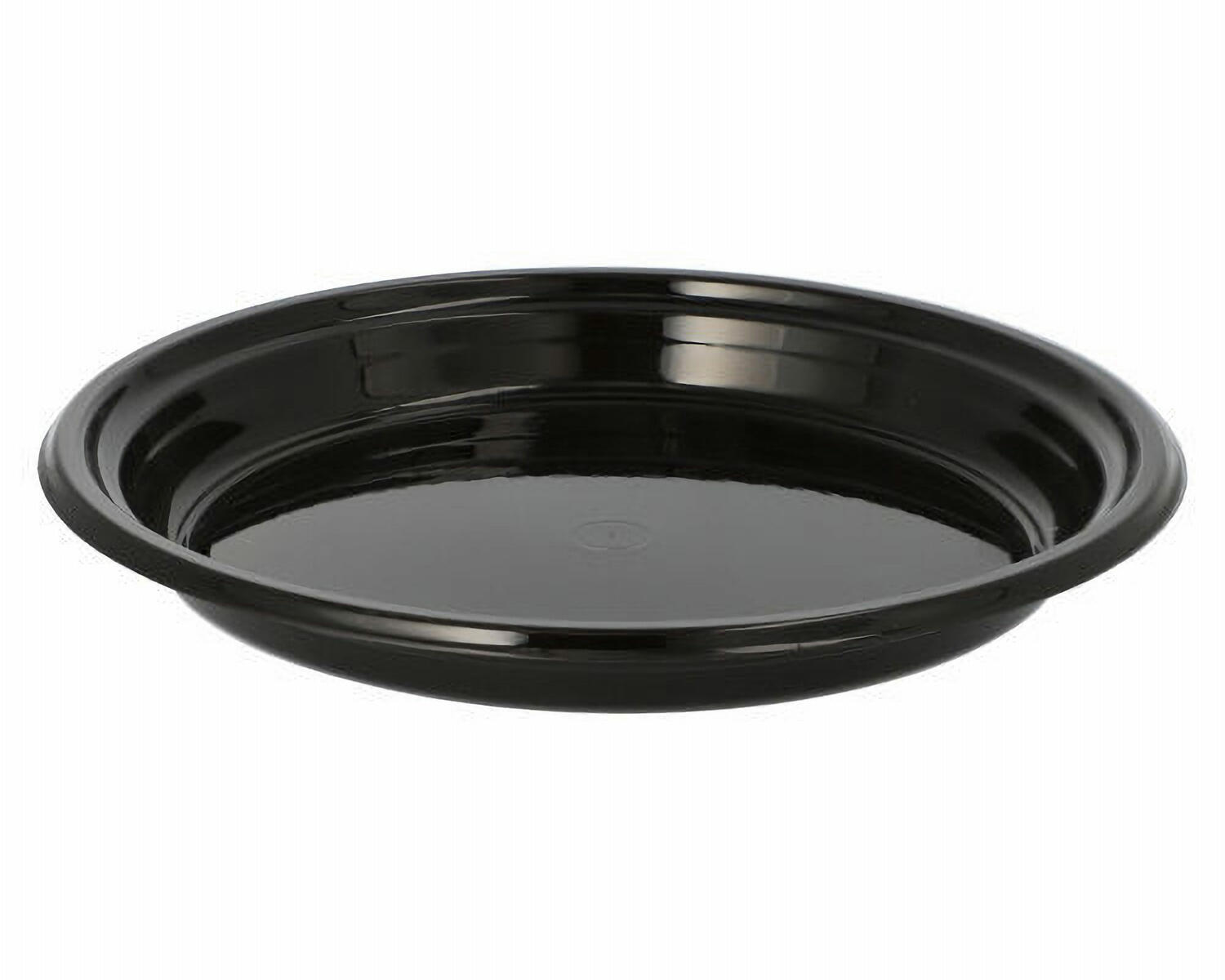 Mehrweg Men�teller rund � 22 cm H 2,6 cm Mikrowellentauglich schwarz,  12 Stk.