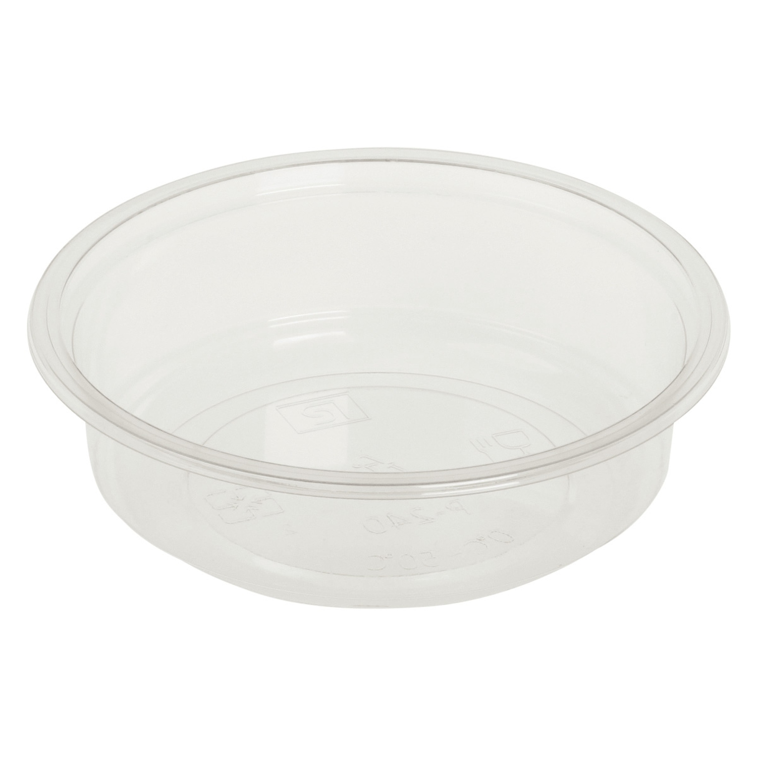 Feinkostbecher transparent aus Bio-Kunststoff (PLA) 240 ml  � 12,1 cm, 50 Stk.