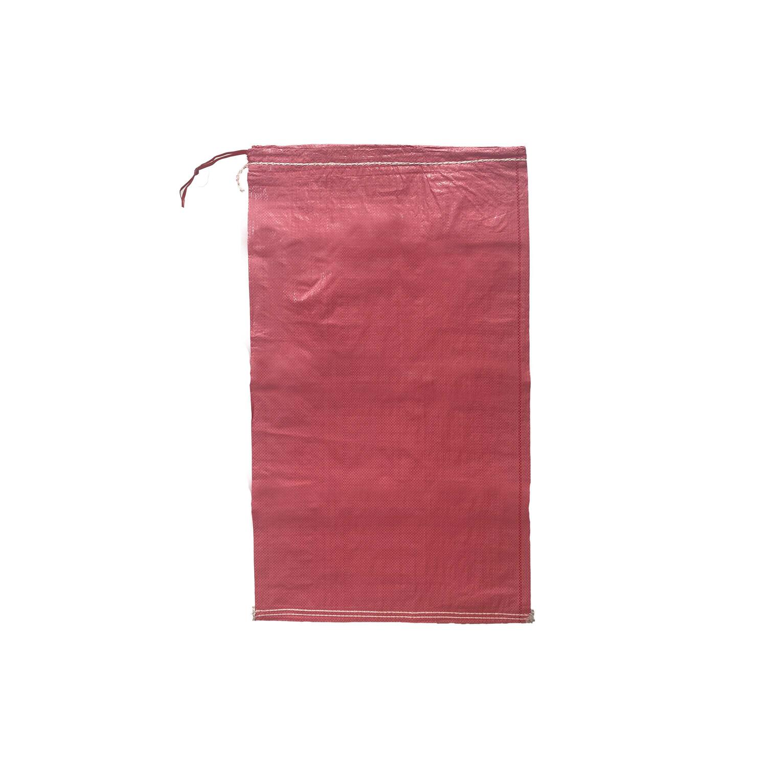 Schwerlastsack Gewebesack Hochwassersack Getreidesack Lagersack PP mit rotem Streifen, mit Band 500 x 800 mm 30 kg rosa