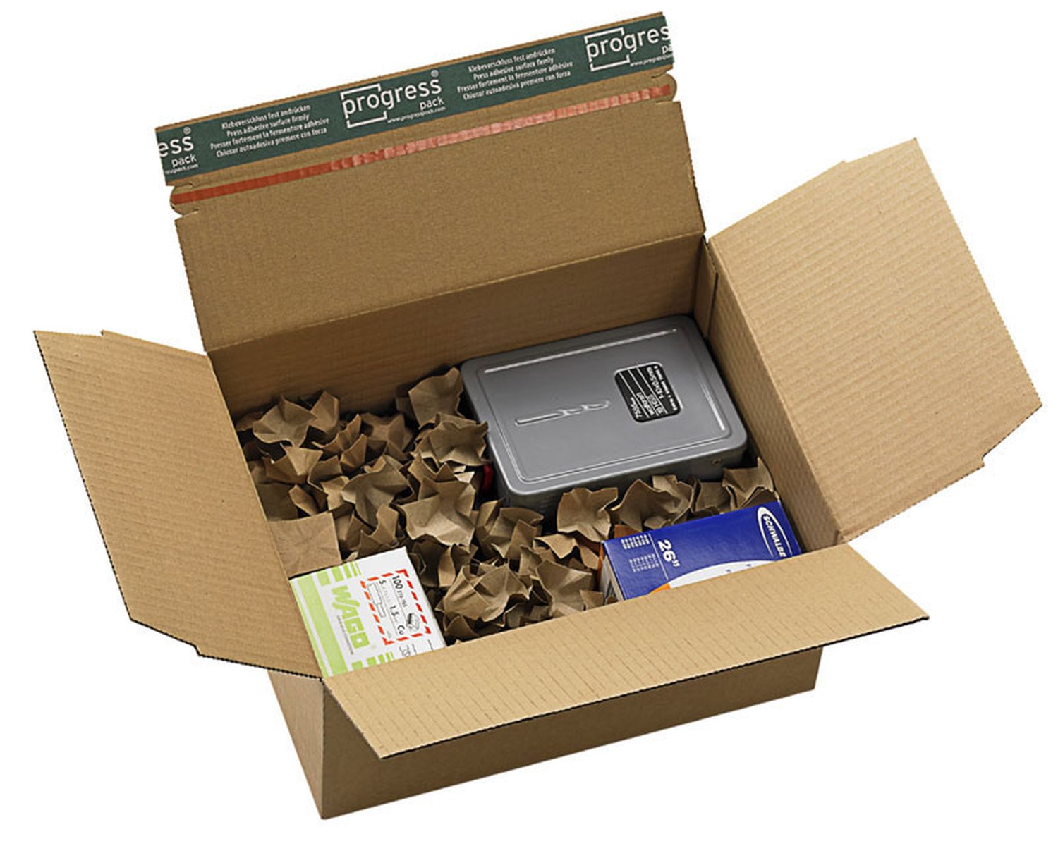 Papier-Verpackungschips Polster- Papierchips 100% recycling 150 Liter in Karton