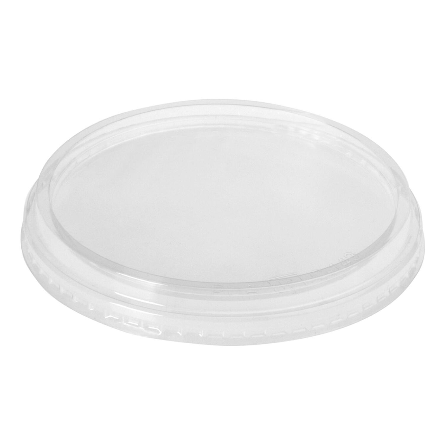 Kunststoffdeckel Transparent mit � 101 mm f�r Pappbecher Eisbecher, 100 Stk.