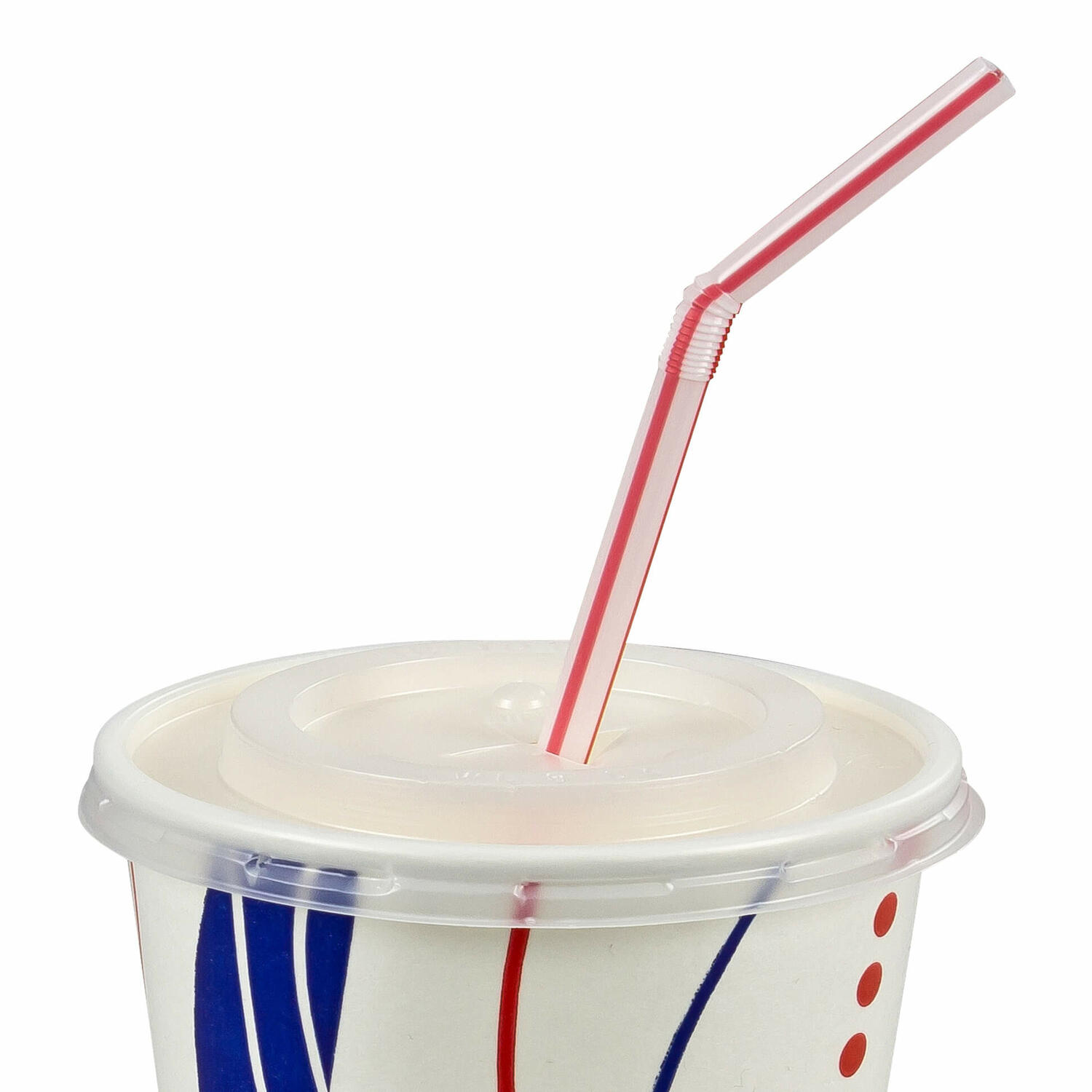 Deckel mit Kreuzschlitz f�r Trinkhalm, f�r Pappbecher mit 90mm �, 100 Stk.