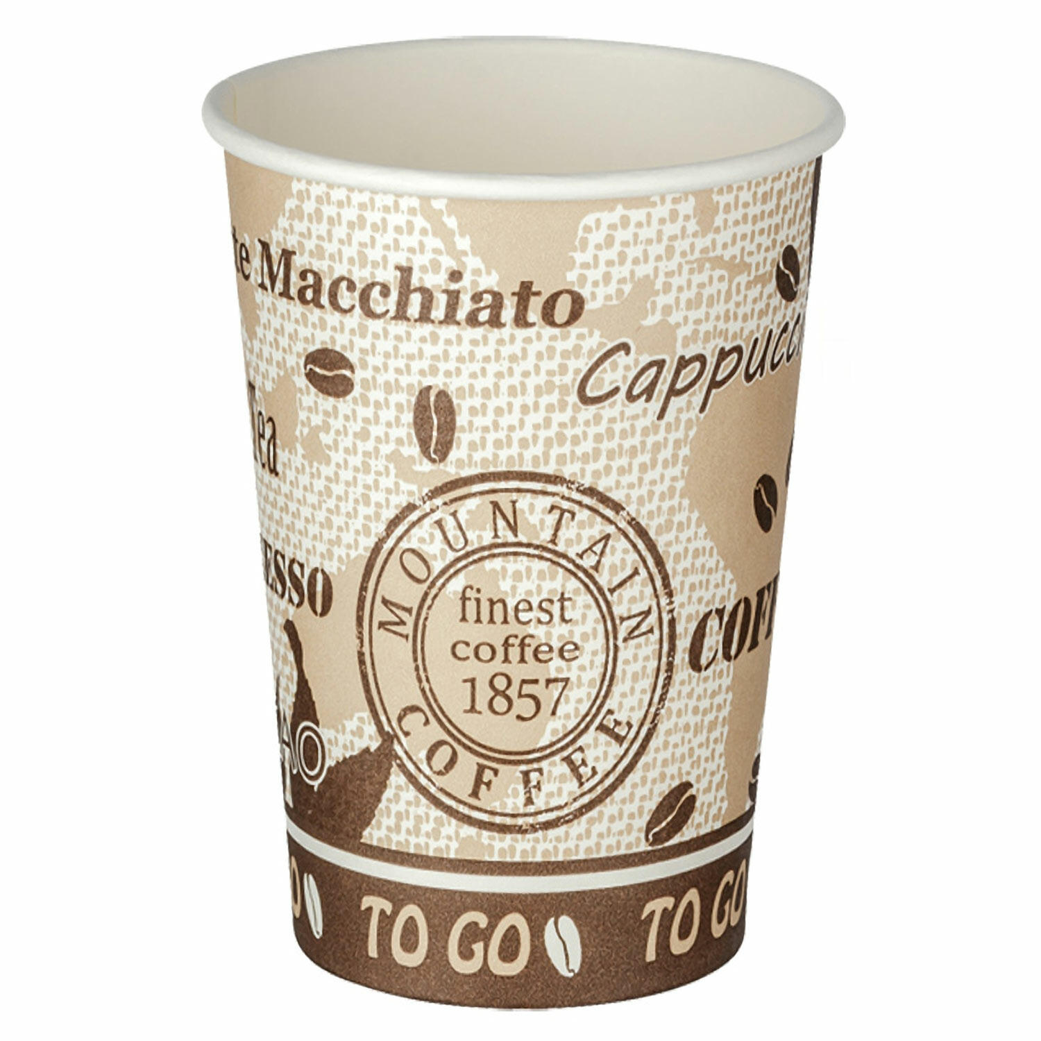 Automatenbecher Kaffeebecher 80mm �  Coffee Mountain 300 ml  75 Stk.