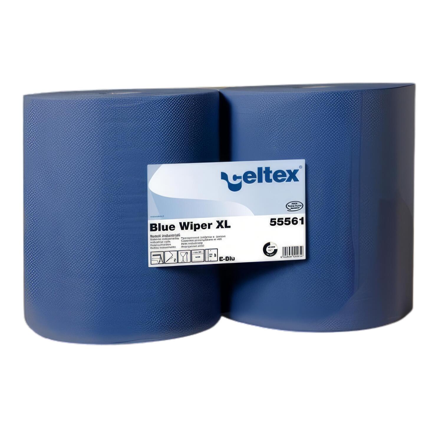 Celtex Putzpapier 2-lagig 36 x 36 cm blau , 2 Rollen je 1000 Blatt