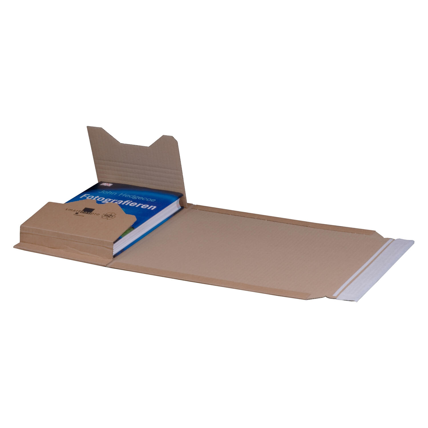 Universalverpackung 274x191mm bis 80mm H�he Selbstklebeverschluss Aufrei�faden B5 braun