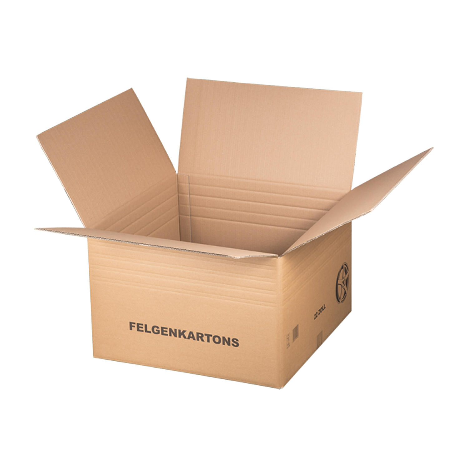Felgenkarton f�r 22 Zoll - 600x600x(242)-390mm mit variabler H�he 2-wellig