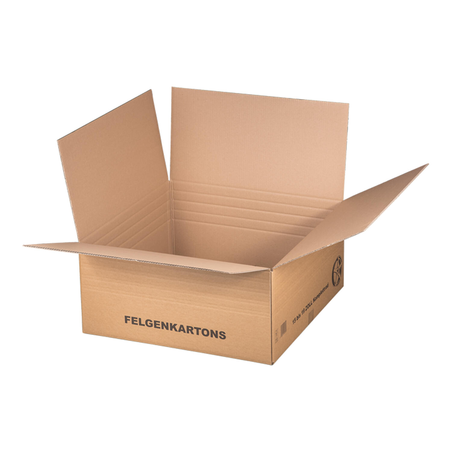 Komplettradkarton 15 bis 19 Zoll - 660x660x(152)-300mm mit variabler H�he 2-wellig