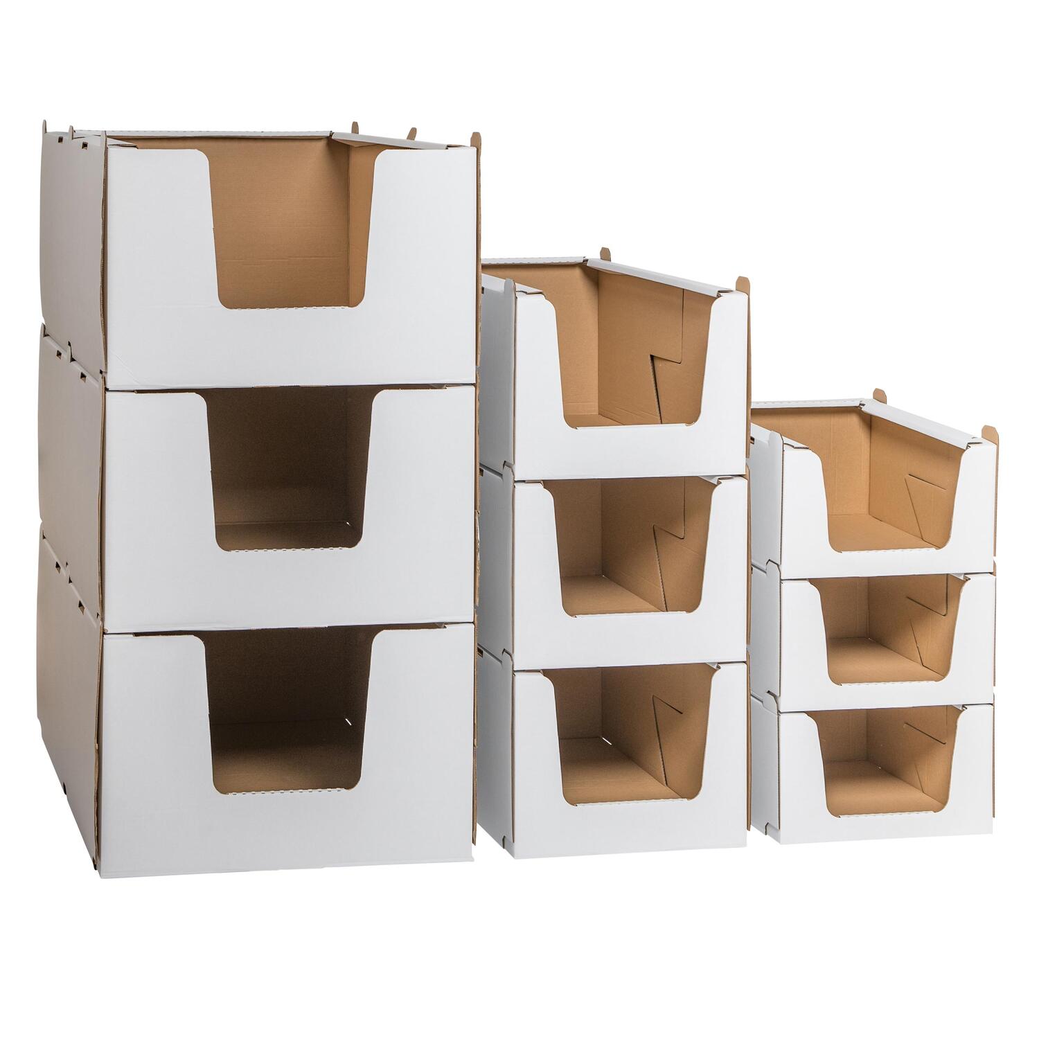 Stapelbeh�lter Regalkarton aus Wellpappe S 380x360x200mm stapelbar robust