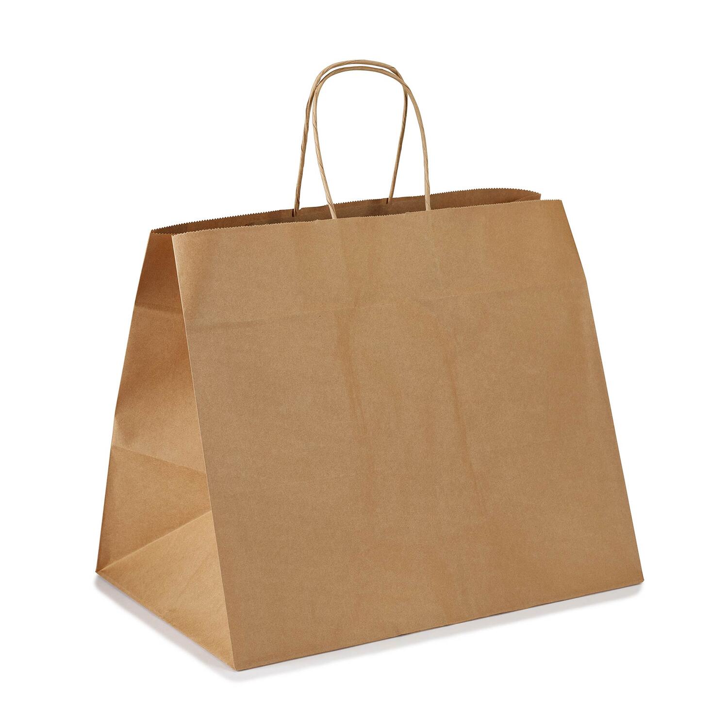 Papiertragetaschen mit Kordelhenkeln Kordeltaschen 320 + 215 x 270mm 80g braun