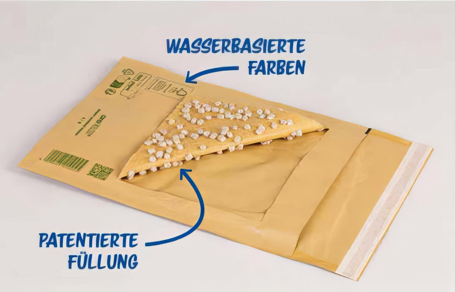 AROFAIR Papierpolstertaschen 250x350+50mm 100% Recycling, Ersatz fr Luftpolstertaschen