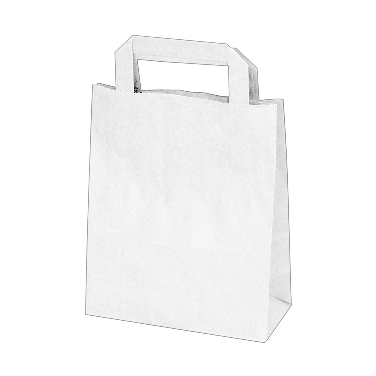 GASTRO Papiertragetaschen 22 x 18 x  8 cm mit EAN-Code wei�, 250 Stk.