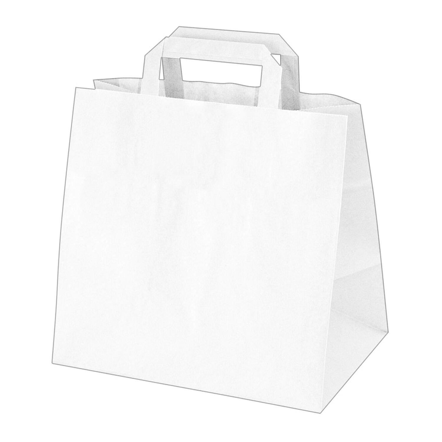 GASTRO Papiertragetaschen 25 x 26 x 17 cm mit EAN-Code wei�, 250 Stk.