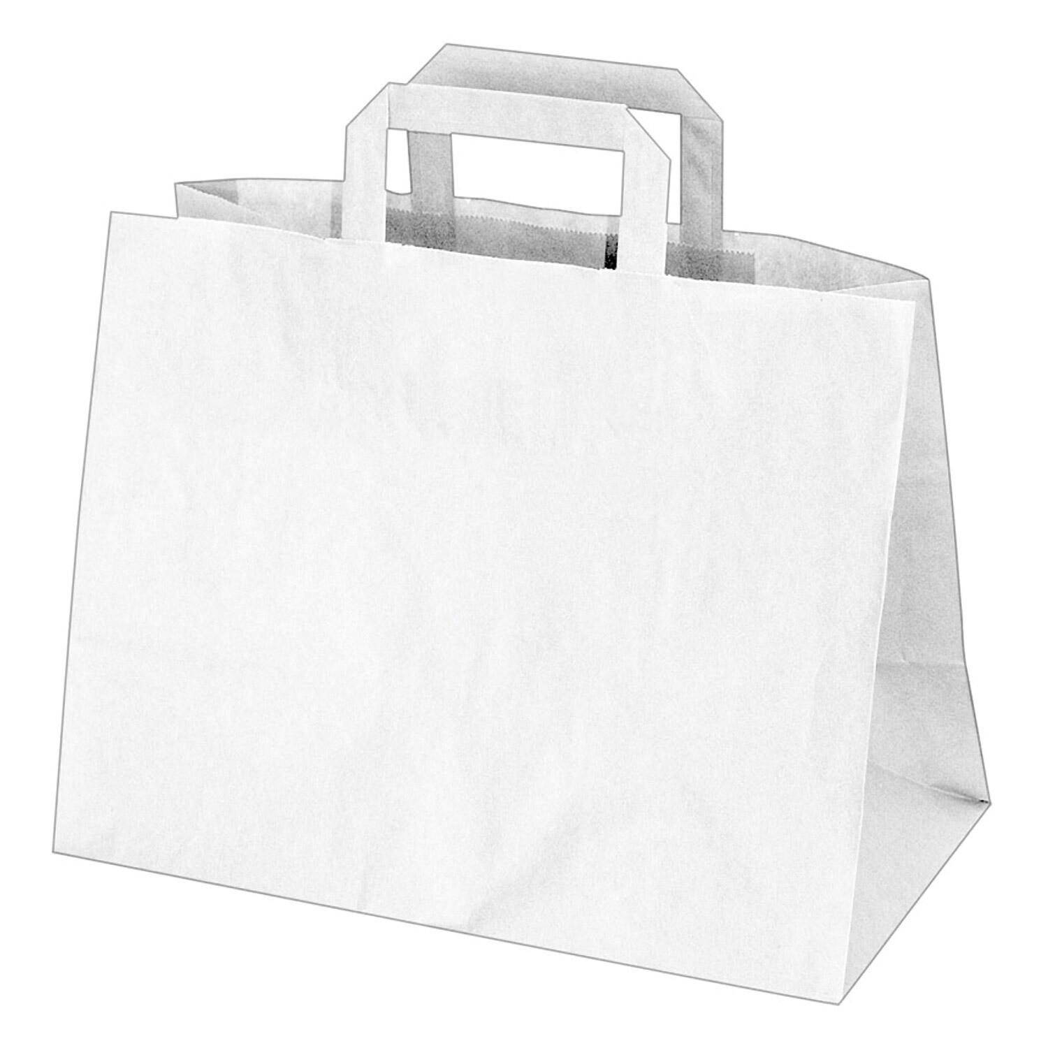GASTRO Papiertragetaschen 27 x 32 x 16 cm mit EAN-Code wei�, 250 Stk.