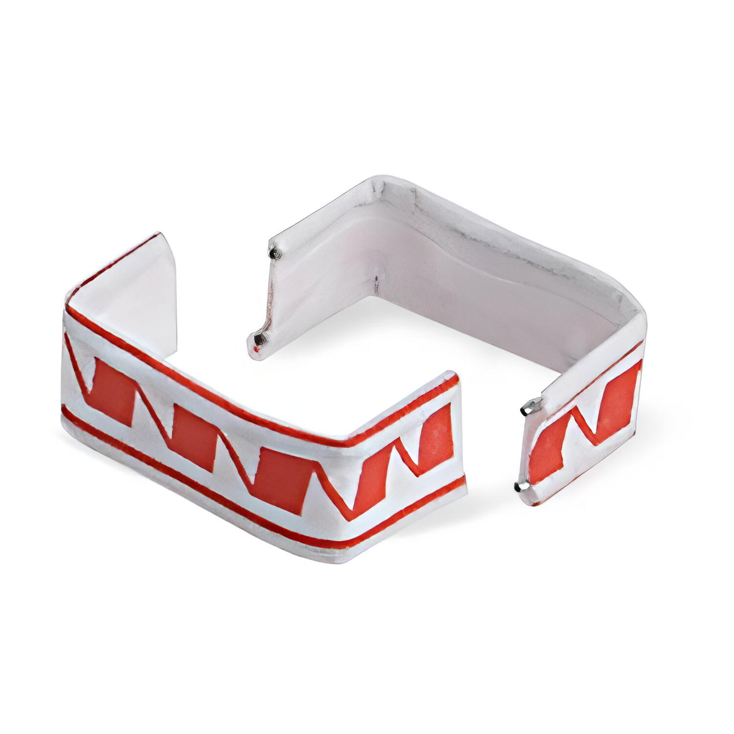 Verschlussclipse U-Form Beutelverschlsse 33 x 8 mm rot/wei PAP/FE, 1000 Stk.