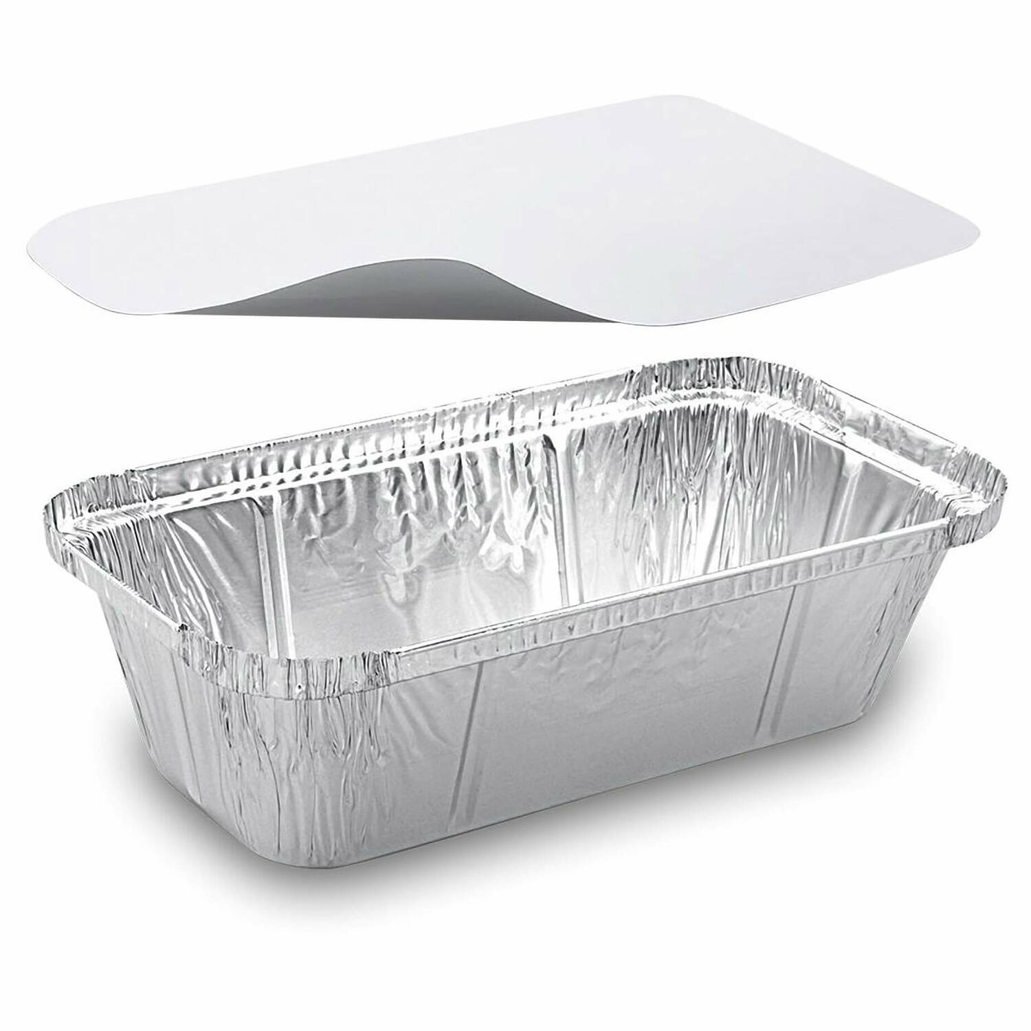 Alu-Servierschalen Men�schale inkl Deckel 690ml 201x109x49mm, 5 Stk.
