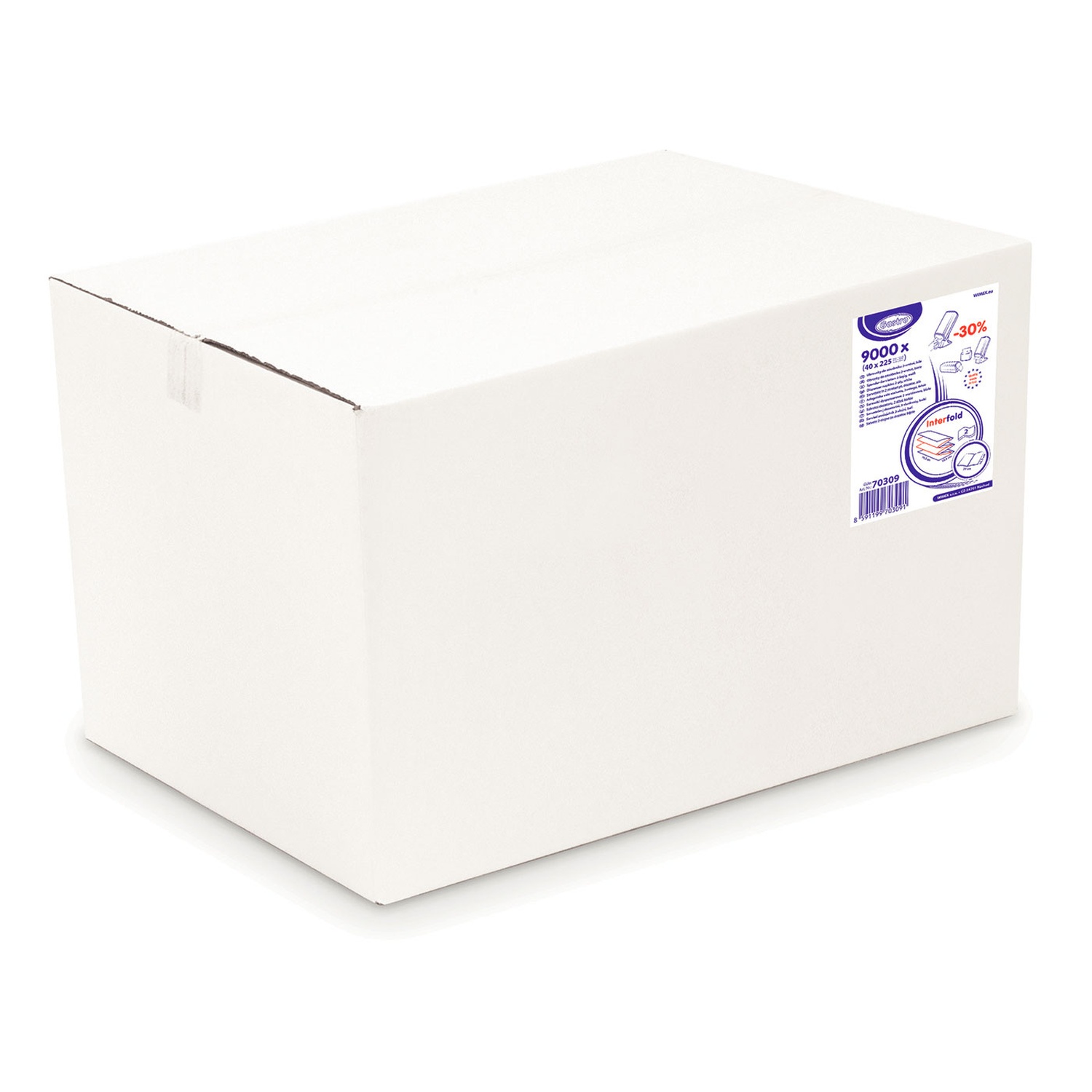 GASTRO Spenderservietten 2-lagig, 210 x 165 mm wei� f�r Thekenspender, 9000 Stk.