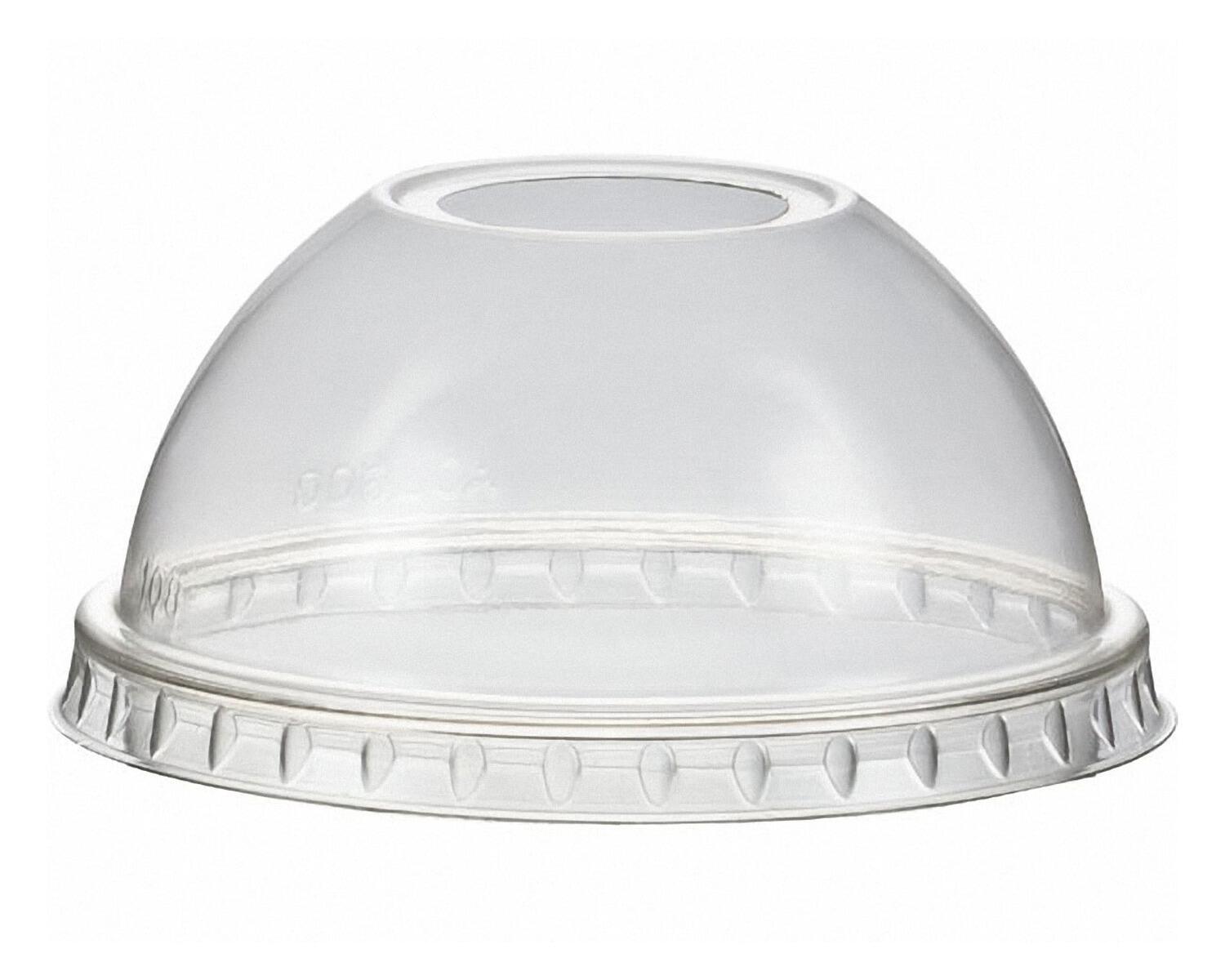 Domdeckel mit �ffnung f�r PET-Trinkbecher Smoothies-Dessertbecher �78mm 50 Stk.