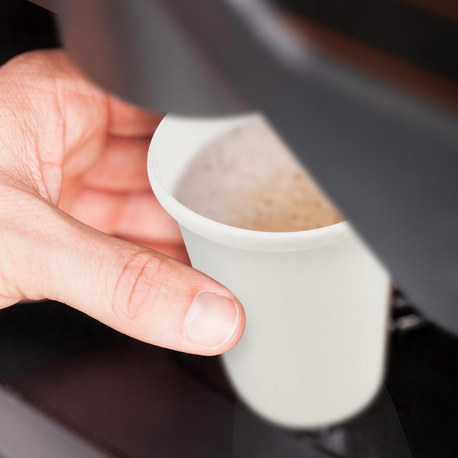 Automatenbecher Hei�getr�nke to go Pappbecher wei�, 180 ml, � 70 mm , 90 Stk.