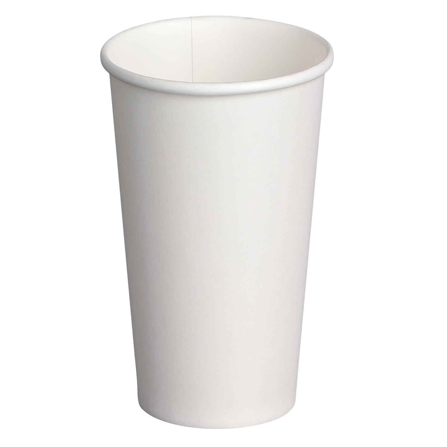Hei�- und Kaltgetr�nkebecher Pappbecher wei� 500ml 600ml  XXL 20oz,  50 Stk.