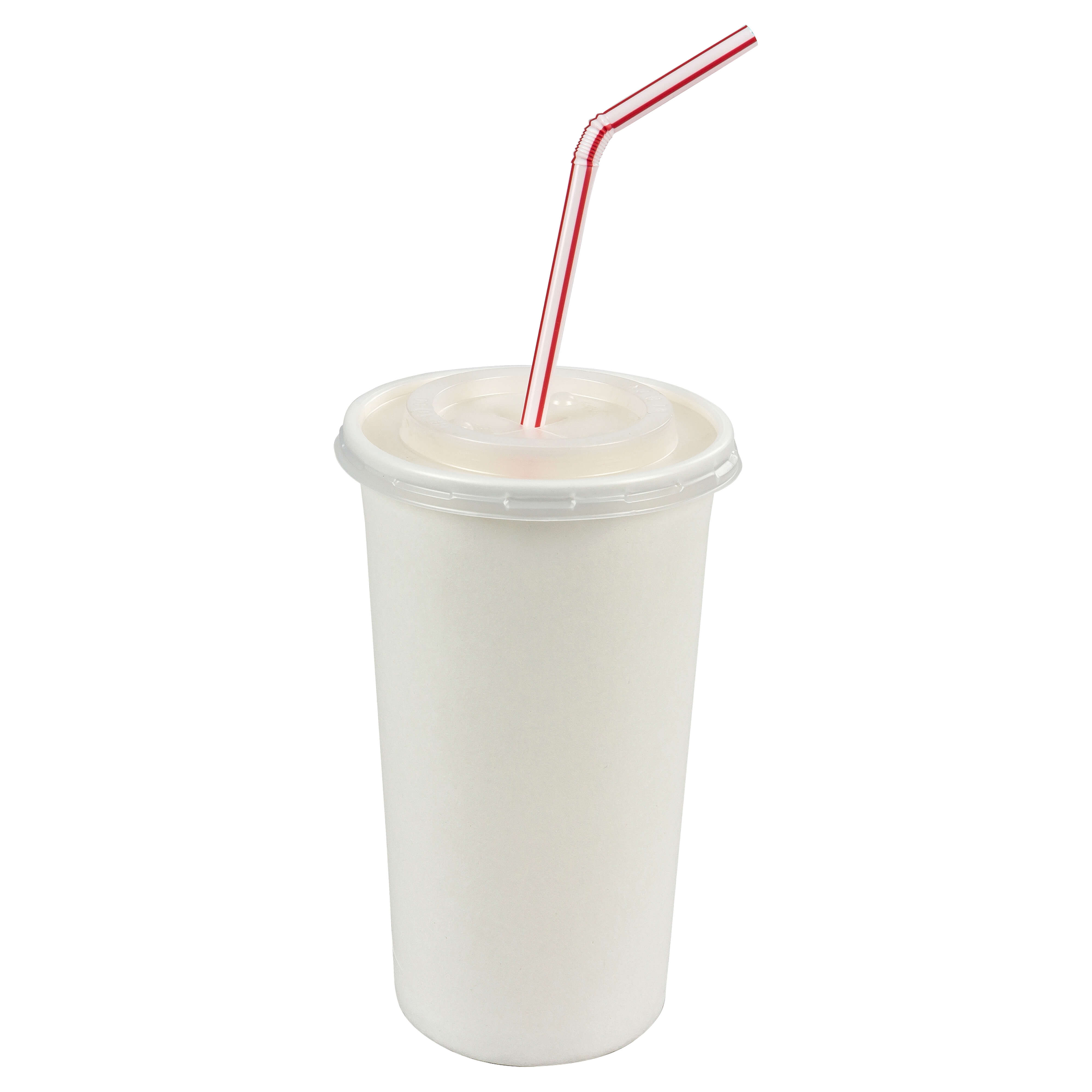 Pappbecher Getr�nkebecher wei� 500 600ml inkl. Deckel mit Kreuzschlitz 100 Stk.