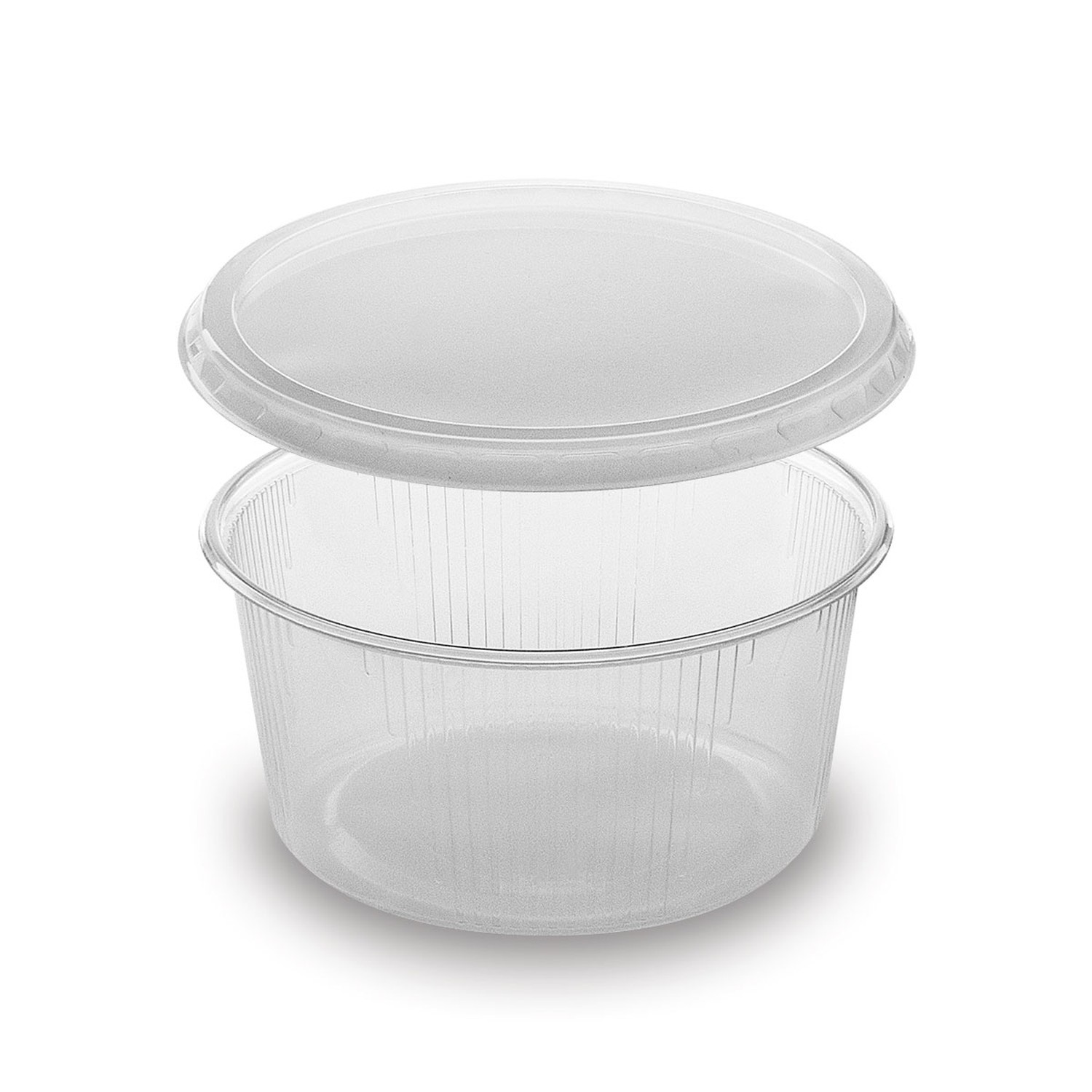 Rundbecher klar 250 ml mit Deckel PP tiefk�hl- microwellengeeignet, 250 Stk.