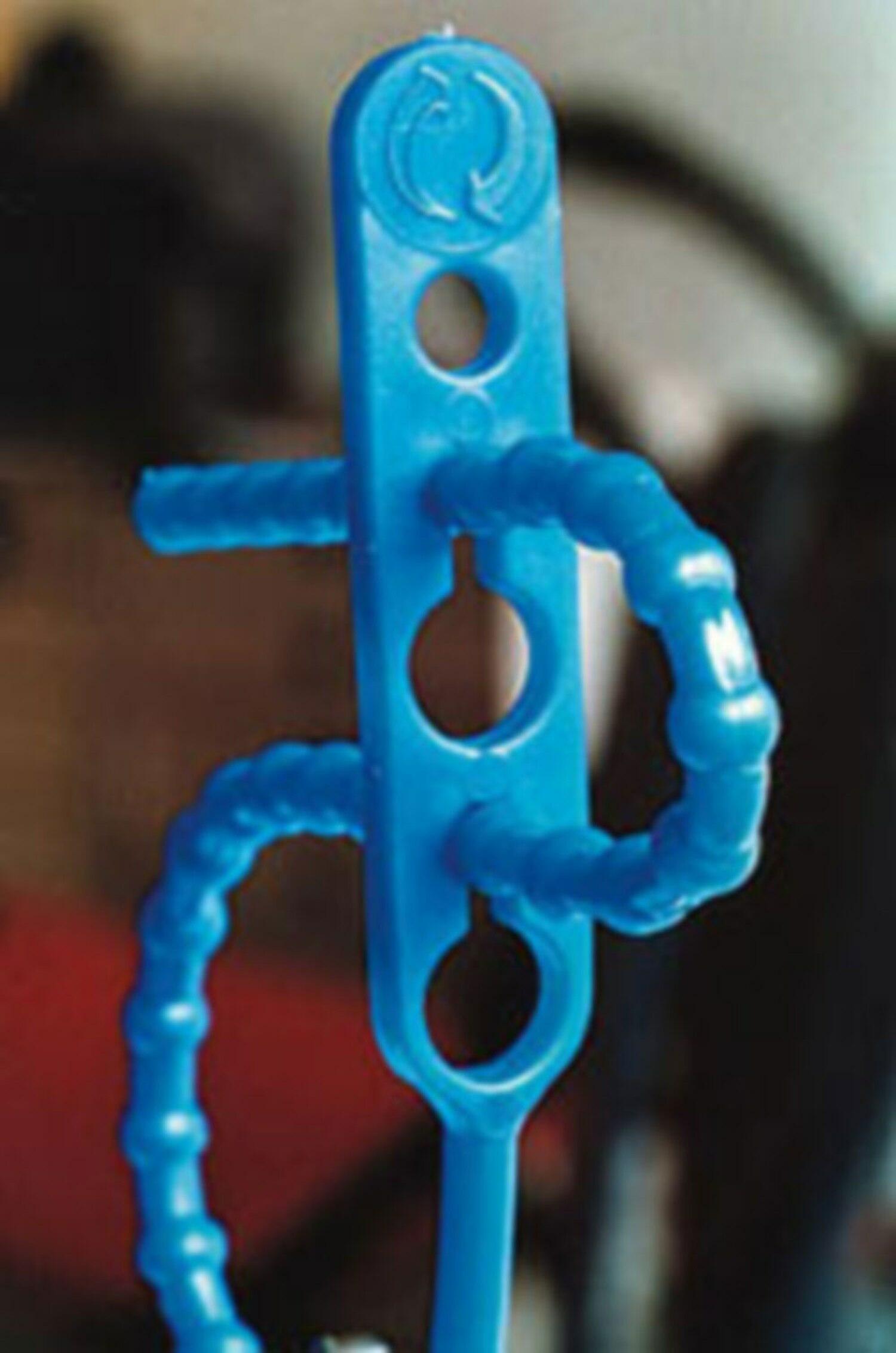 Schnellbinder Blitzbinder Lnge 140mm wiederverschliebar blau, 100 Stk.