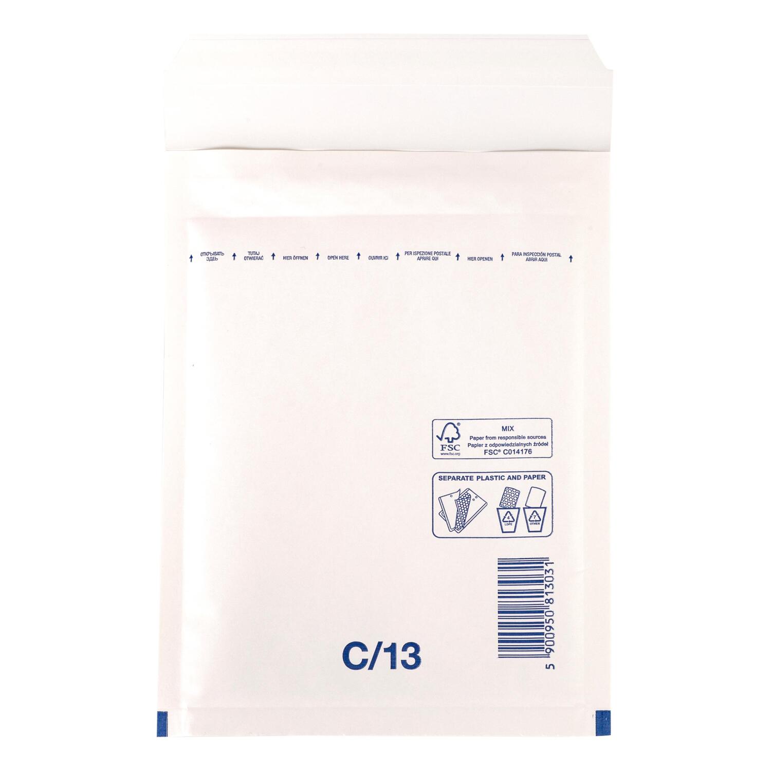 BUDGET Luftpolstertaschen 3/C-13 150x215mm,  wei�, 100 Stk.