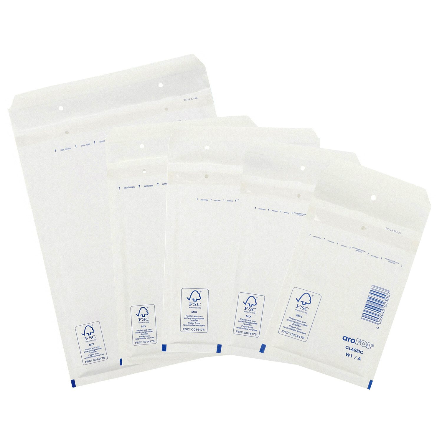 BUDGET Luftpolstertaschen 1/A-11, 100x165mm, wei, 200 Stk.