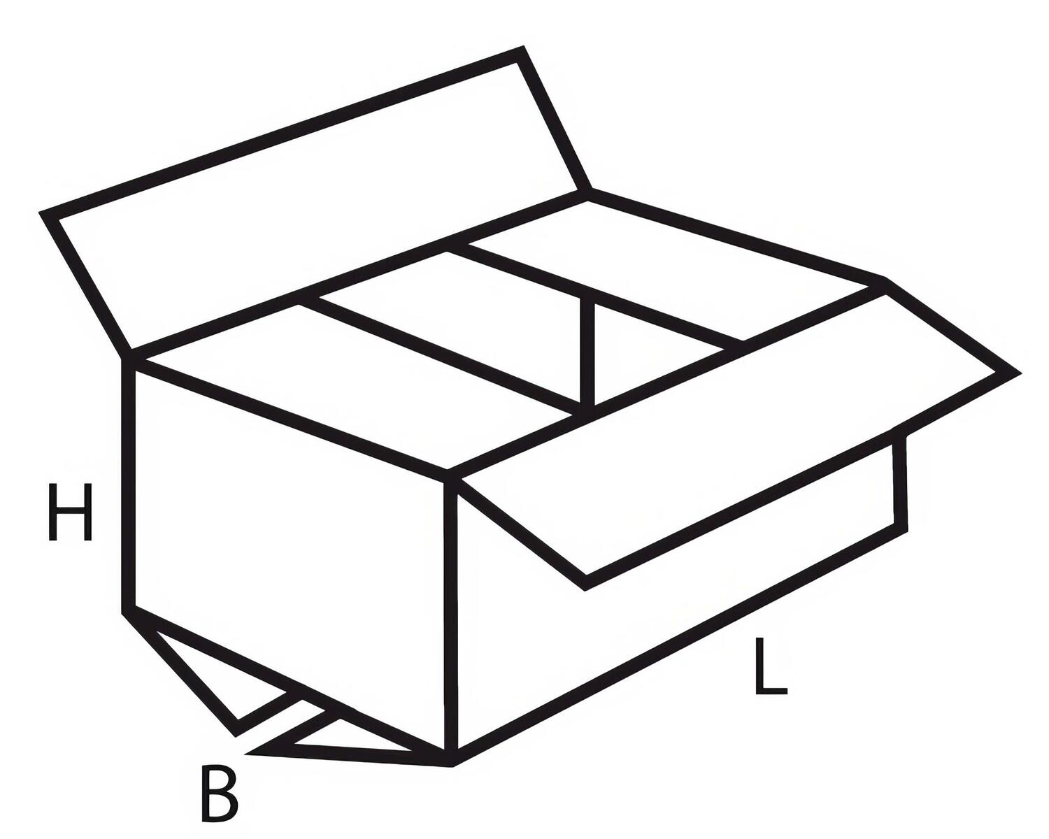Faltkarton  700x300x250mm 1-wellig Dickwelle braun