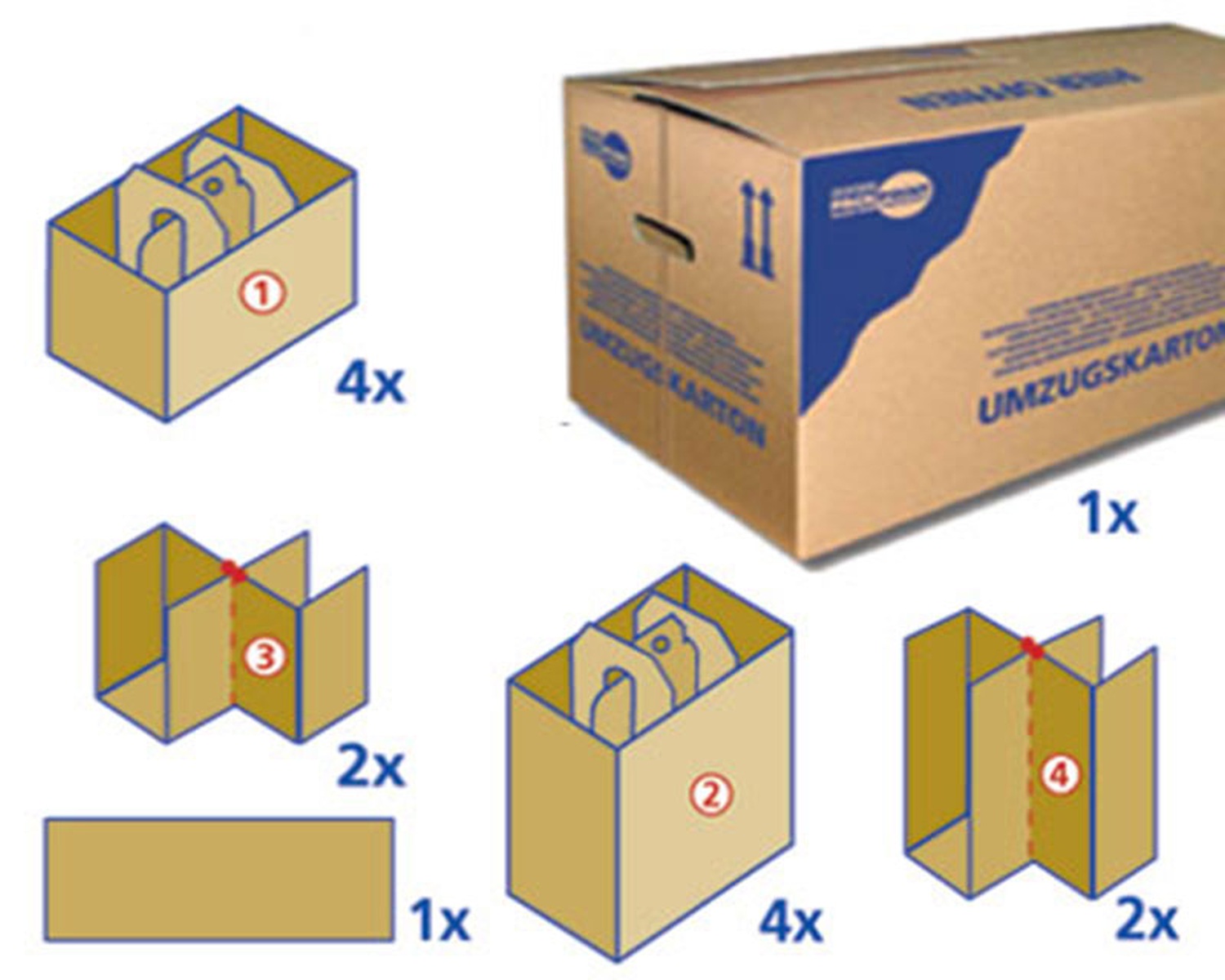 Profi-Transport- und Umzugsset f�r 64 Gl�ser, 14 tlg.