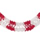 Girlande aus Papier rot/weiss schwer entflammbar �14.5cm 10m, 1 Stk.