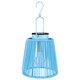 Solarlaterne Gartenlaterne Outdoor aus Metall LED pastellblau, 22cm