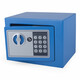 Tresor Safe 23x17x17cm mit elektronischem  Zahlenschloss f�r Tisch/Wandmontage blau