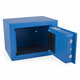 Tresor Safe 23x17x17cm mit elektronischem  Zahlenschloss f�r Tisch/Wandmontage blau