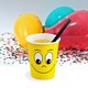 Hei�- und Kaltgetr�nkebecher Pappbecher Smiling face 200ml 280ml, 10 Stk.